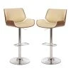 45.7"H Mid-century Modern Beige Adjustable Height Swivel Bar Stool,Set of Two by Glitzhome -Deals Glitzhome Store beige glitzhome bar stools 2000900018 64 1000