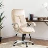 47 in. H Beige Velvet Gaslift Adjustable Swivel Office Chair by Glitzhome
