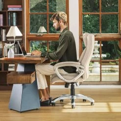 47 in. H Beige Velvet Gaslift Adjustable Swivel Office Chair by Glitzhome -Deals Glitzhome Store beige glitzhome executive chairs 2001300006 fa 1000