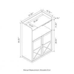 44.00 in. H Black Wine Cabibet with Wine Glass Hanging Rack by Glitzhome -Deals Glitzhome Store black glitzhome bar cabinets 2008600040 4f 1000