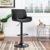 Mid-century Modern Black Adjustable Height Swivel Bar Stool by Glitzhome -Deals Glitzhome Store black glitzhome bar stools 2000900012 64 1000