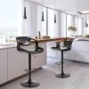 44.50"H Black Leatherette Adjustable Swivwl Bar Stool, Set of 2 by Glitzhome -Deals Glitzhome Store black glitzhome bar stools 2001100008 64 1000