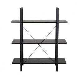 41.5 in. H Black Modern Industry Metal/Wooden 3-Shelf Ladder Bookcases - Oak Melamine by Glitzhome 15 41.5 in. H Black Modern Industry Metal/Wooden 3-Shelf Ladder Bookcases - Oak Melamine by Glitzhome -Deals Glitzhome Store black glitzhome bookcases bookshelves 2001100029 1f 1000