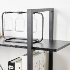 41.5 in. H Black Modern Industry Metal/Wooden 3-Shelf Ladder Bookcases - Oak Melamine by Glitzhome 18 41.5 in. H Black Modern Industry Metal/Wooden 3-Shelf Ladder Bookcases - Oak Melamine by Glitzhome -Deals Glitzhome Store black glitzhome bookcases bookshelves 2001100029 76 1000