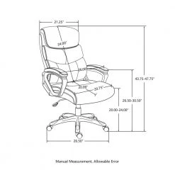 Black PU Leather Gaslift Adjustable Height Swivel Office Chair by Glitzhome -Deals Glitzhome Store black glitzhome executive chairs 2001100014 c3 1000