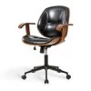 38.00"H Black Leatherette Adjustable Ergonomic Swivel Desk Chair/Task Chair by Glitzhome 1 38.00"H Black Leatherette Adjustable Ergonomic Swivel Desk Chair/Task Chair by Glitzhome -Deals Glitzhome Store black glitzhome task chairs 2001100007 64 1000