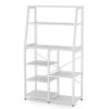 Byron White 6-Shelves Bakers Rack with 2-Hutches by TRIBESIGNS WAY TO ORIGIN -Deals Glitzhome Store black tribesigns way to origin baker s racks hd u0018 64 1000