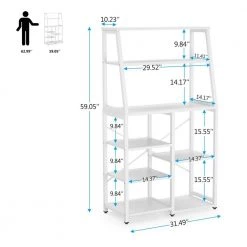 Byron White 6-Shelves Bakers Rack with 2-Hutches by TRIBESIGNS WAY TO ORIGIN -Deals Glitzhome Store black tribesigns way to origin baker s racks hd u0018 77 1000
