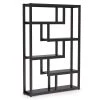 Benjamin 39.37 in. W Black Wood 6-Shelf Etagere Bookcase with Sturdy Metal Frame by TRIBESIGNS WAY TO ORIGIN 1 Benjamin 39.37 in. W Black Wood 6-Shelf Etagere Bookcase with Sturdy Metal Frame by TRIBESIGNS WAY TO ORIGIN -Deals Glitzhome Store black tribesigns way to origin bookcases bookshelves hd c0087 wzz 64 1000