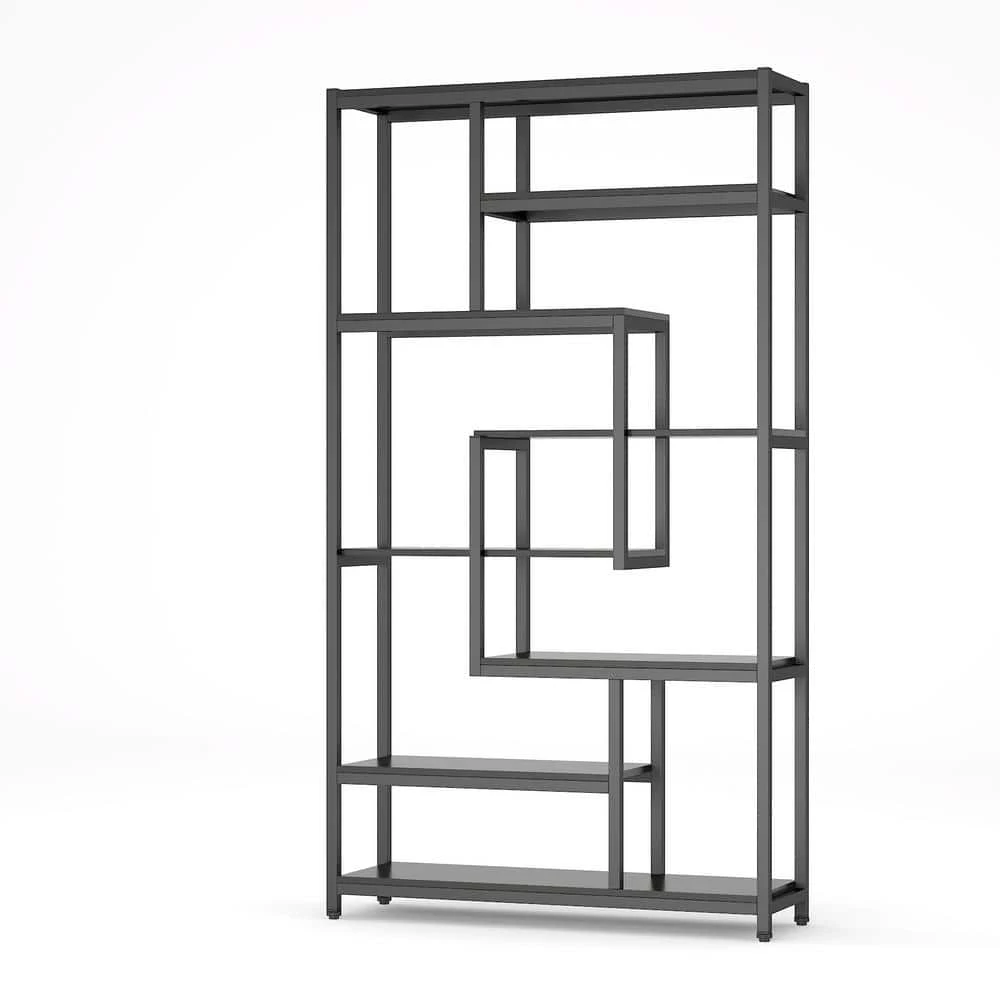 Katarina 70.9 in. Black Wood 8-Shelf Etagere Bookcase with Open Back by TRIBESIGNS WAY TO ORIGIN 3 Katarina 70.9 in. Black Wood 8-Shelf Etagere Bookcase with Open Back by TRIBESIGNS WAY TO ORIGIN