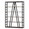 Jannelly 47.24 in W Rustic Brown Metal Frame 6 tier Radial Shelves Bookcase Storage Rack Plant Stand by TRIBESIGNS WAY TO ORIGIN -Deals Glitzhome Store black tribesigns way to origin bookcases bookshelves hd f1383 wzz 64 1000