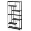 79 in. Black Engineered Wood 6-Open-Shelf Bookcase with Sturdy Metal Frame by TRIBESIGNS WAY TO ORIGIN -Deals Glitzhome Store black tribesigns way to origin bookcases bookshelves hd u0078 cx 64 1000