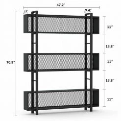 Hamilton 70.9 in.Black Wood 5 Shelves Etagere Bookcase with Metal Wire by TRIBESIGNS WAY TO ORIGIN 9 Hamilton 70.9 in.Black Wood 5 Shelves Etagere Bookcase with Metal Wire by TRIBESIGNS WAY TO ORIGIN -Deals Glitzhome Store black tribesigns way to origin bookcases bookshelves hd zyf108921 77 1000