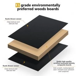 Ellie 55 in. W Black Home Office Computer Desks Storage Shelves Monitor by TRIBESIGNS WAY TO ORIGIN 29 Ellie 55 in. W Black Home Office Computer Desks Storage Shelves Monitor by TRIBESIGNS WAY TO ORIGIN -Deals Glitzhome Store black tribesigns way to origin computer desks hd f1142 wzz 76 1000