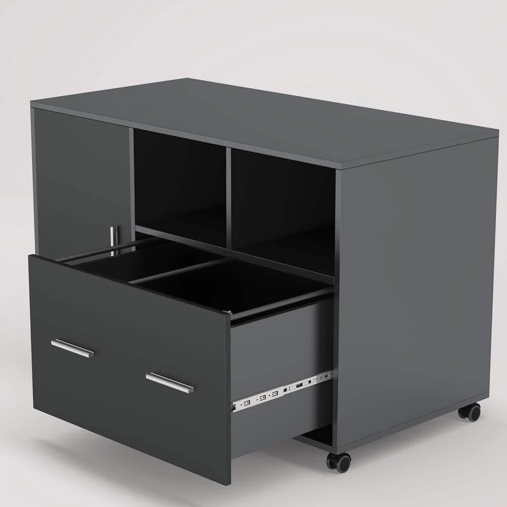 Catherine Black File Cabinet with Lock and Drawer by TRIBESIGNS WAY TO ORIGIN 3 Catherine Black File Cabinet with Lock and Drawer by TRIBESIGNS WAY TO ORIGIN
