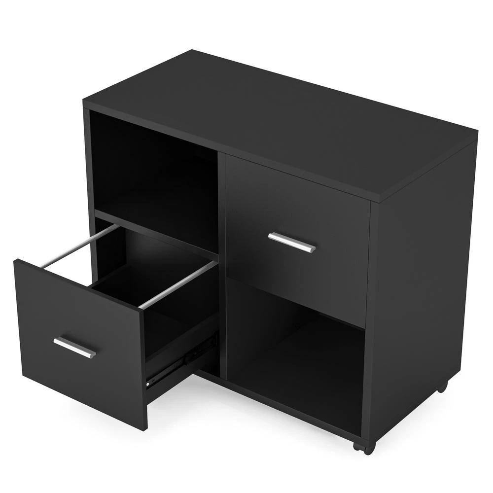 Cindy Black Modern File Cabinet with 2 Drawers by TRIBESIGNS WAY TO ORIGIN 6 Cindy Black Modern File Cabinet with 2 Drawers by TRIBESIGNS WAY TO ORIGIN - Image 4