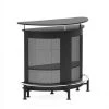 Adan 41.3 in. Semi-Circular Black Bar Table by TRIBESIGNS WAY TO ORIGIN -Deals Glitzhome Store black tribesigns way to origin home bars hd zsk0007 64 1000