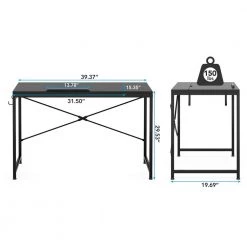 Halseey 39 in. Black Drafting Table Writing Painting Studying Reading Desk Art Til-table Height Angle 2 Hooks by TRIBESIGNS WAY TO ORIGIN -Deals Glitzhome Store black tribesigns way to origin writing desks hd jw0084 wzz 76 1000