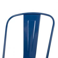 Navy Blue Metal Side Chair (Set of 4) by Glitzhome -Deals Glitzhome Store blue glitzhome accent chairs 1005003548 76 1000