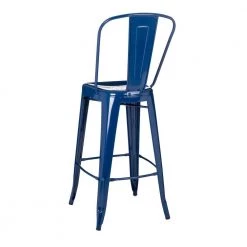 S/2 45.67 in. H Navy Blue Metal Bar Stool by Glitzhome -Deals Glitzhome Store blue glitzhome bar stools 1005003552 1f 1000