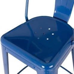 S/2 45.67 in. H Navy Blue Metal Bar Stool by Glitzhome -Deals Glitzhome Store blue glitzhome bar stools 1005003552 fa 1000