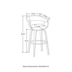 40.5 in. H Mid-Century Modern Dark Blue Fabric/Walnut bentwood Swivel Chair Bar Stool (Set of 2) by Glitzhome -Deals Glitzhome Store blue glitzhome bar stools 2000900048 4f 1000