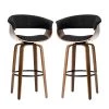40.5 in. H Mid-Century Modern Dark Blue Fabric/Walnut bentwood Swivel Chair Bar Stool (Set of 2) by Glitzhome 1 40.5 in. H Mid-Century Modern Dark Blue Fabric/Walnut bentwood Swivel Chair Bar Stool (Set of 2) by Glitzhome -Deals Glitzhome Store blue glitzhome bar stools 2000900048 64 1000