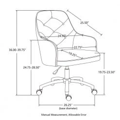 39.75 in. Navy Blue Velvet Gaslift Adjustable Swivel Office Chair/Desk Chair by Glitzhome 14 39.75 in. Navy Blue Velvet Gaslift Adjustable Swivel Office Chair/Desk Chair by Glitzhome -Deals Glitzhome Store blue glitzhome task chairs 2001100003 c3 1000