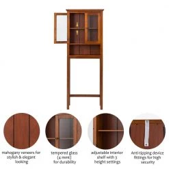 68.25 in. H Mahogany Brown Cabinet by Glitzhome -Deals Glitzhome Store brown glitzhome accent cabinets 1517002245 77 1000