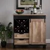 32.30 in. H Modern Industrial Black Wine Cabinet with Natural Top and Sliding Door by Glitzhome 2 32.30 in. H Modern Industrial Black Wine Cabinet with Natural Top and Sliding Door by Glitzhome -Deals Glitzhome Store brown glitzhome bar cabinets 2008600005 64 1000