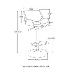 45.7"H Mid-century Modern Yellowish-brown Adjustable Height Swivel Bar Stool by Glitzhome -Deals Glitzhome Store brown glitzhome bar stools 2000900013 1f 1000