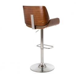 45.7"H Mid-century Modern Yellowish-brown Adjustable Height Swivel Bar Stool by Glitzhome -Deals Glitzhome Store brown glitzhome bar stools 2000900013 76 1000