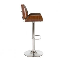 45.7"H Mid-century Modern Yellowish-brown Adjustable Height Swivel Bar Stool by Glitzhome -Deals Glitzhome Store brown glitzhome bar stools 2000900013 fa 1000