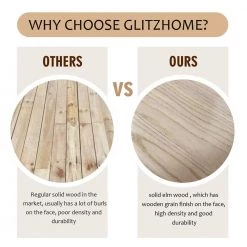 41.34 in. H Rustic Steel Bar Table w/Elm Wood Top by Glitzhome -Deals Glitzhome Store brown glitzhome bar tables gh1005004488 1f 1000