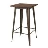 41.34 in. H Rustic Steel Bar Table w/Elm Wood Top by Glitzhome -Deals Glitzhome Store brown glitzhome bar tables gh1005004488 64 1000