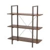 41.5 in. H Brown Modern Industry Metal/Wooden 3-Shelf Ladder Bookcases - Walnut Melamine by Glitzhome 1 41.5 in. H Brown Modern Industry Metal/Wooden 3-Shelf Ladder Bookcases - Walnut Melamine by Glitzhome -Deals Glitzhome Store brown glitzhome bookcases bookshelves 2001100028 64 1000