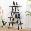 64.57 in. H Multi-Colored 4-Tier Metal Wooden Bookcases and Ladder Shelves by Glitzhome 1 64.57 in. H Multi-Colored 4-Tier Metal Wooden Bookcases and Ladder Shelves by Glitzhome -Deals Glitzhome Store brown glitzhome bookcases bookshelves 2003800002 64 1000