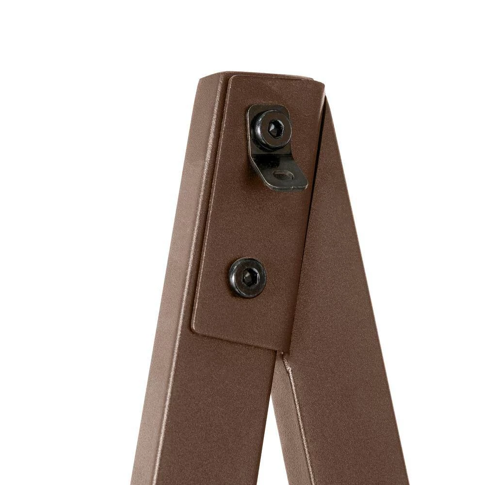 72 in. H Brown Modern Industry Metal/Wooden 5-Shelf "A" Frame Ladder Bookcases - Walnut Melamine by Glitzhome 10 72 in. H Brown Modern Industry Metal/Wooden 5-Shelf "A" Frame Ladder Bookcases - Walnut Melamine by Glitzhome - Image 8