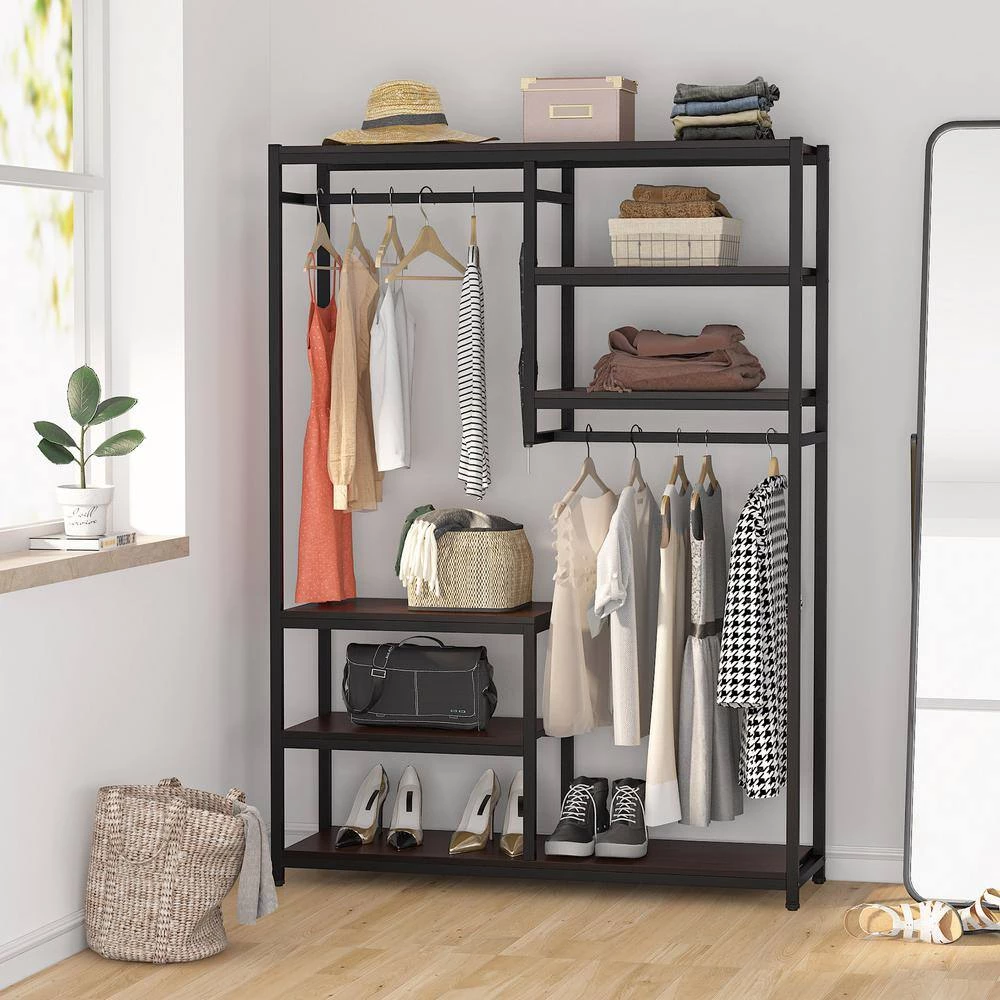 Billie Brown Armoire with Double Rod (70.9 x 47.3 x 15.7 in.) by TRIBESIGNS WAY TO ORIGIN 8 Billie Brown Armoire with Double Rod (70.9 x 47.3 x 15.7 in.) by TRIBESIGNS WAY TO ORIGIN - Image 6