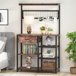 Bachel Rustic Brown Baker's Rack with Storage Shelves and Drawer by TRIBESIGNS WAY TO ORIGIN 14 Bachel Rustic Brown Baker's Rack with Storage Shelves and Drawer by TRIBESIGNS WAY TO ORIGIN -Deals Glitzhome Store brown tribesigns way to origin baker s racks hd sfjw0212 44 1000