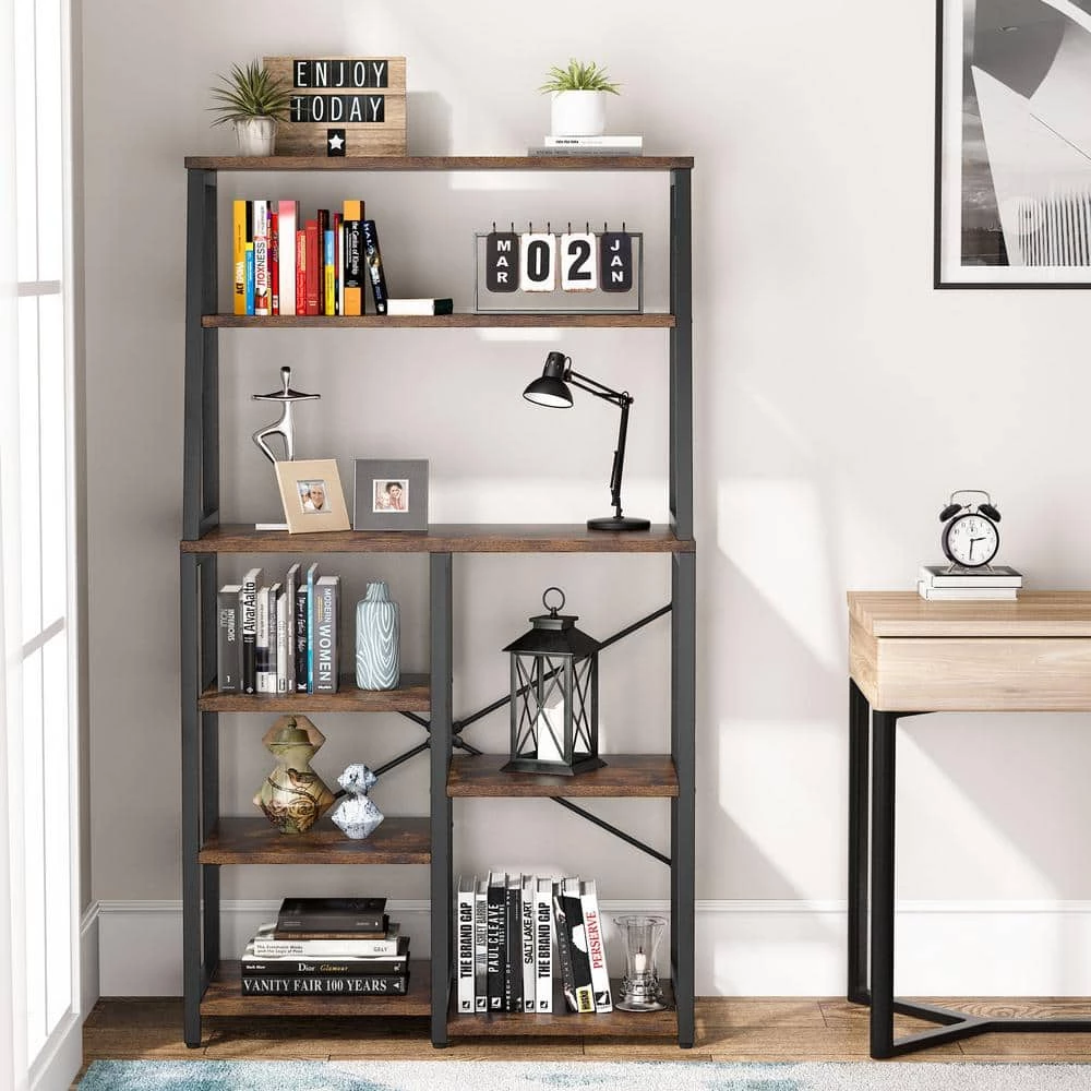 Byron Rustic Brown 6-Shelves Bakers Rack with 2-hutches by TRIBESIGNS WAY TO ORIGIN 7 Byron Rustic Brown 6-Shelves Bakers Rack with 2-hutches by TRIBESIGNS WAY TO ORIGIN - Image 5