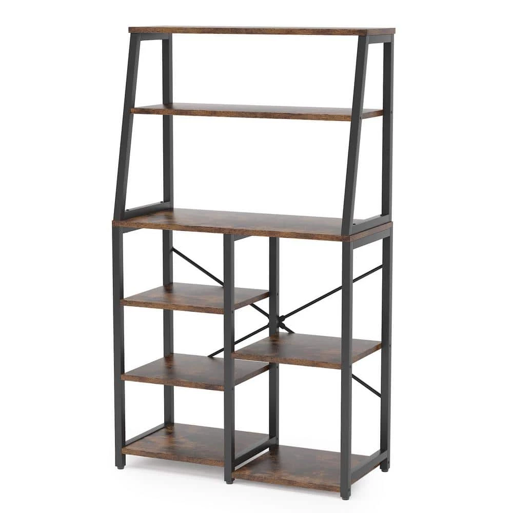 Byron Rustic Brown 6-Shelves Bakers Rack with 2-hutches by TRIBESIGNS WAY TO ORIGIN 3 Byron Rustic Brown 6-Shelves Bakers Rack with 2-hutches by TRIBESIGNS WAY TO ORIGIN