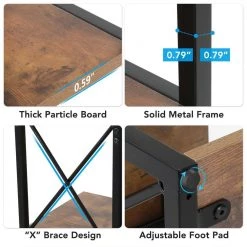 Jannelly 70.8 in. Rustic Brown Wood and Black Metal Frame 6 tier Radial Corner Shelves Bookcase Storage Rack Plant Stand by TRIBESIGNS WAY TO ORIGIN -Deals Glitzhome Store brown tribesigns way to origin bookcases bookshelves hd f1356 wzz 44 1000