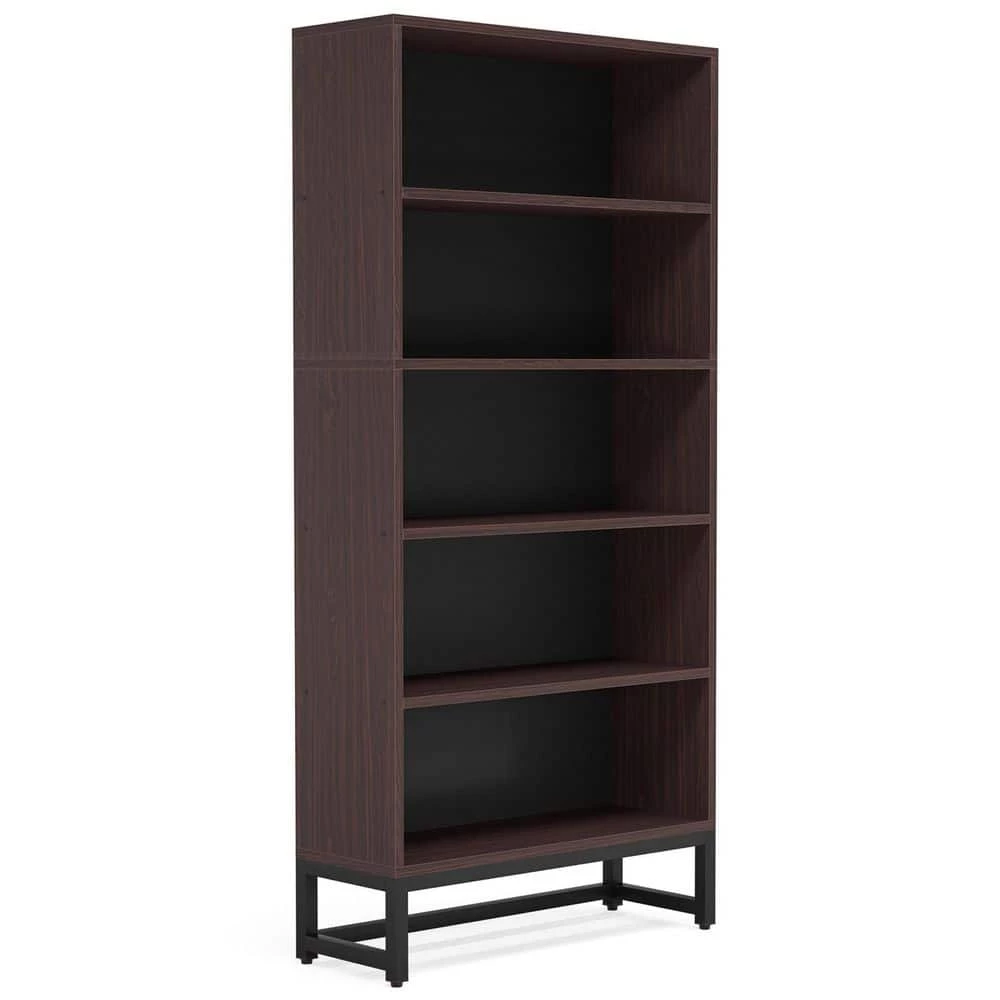 Frailey 31.5 in. Brown Free-Standing Large 6-Tier Open Display Shelves Bookshelf Storage Rack, Library Etagere Bookcase by TRIBESIGNS WAY TO ORIGIN 6 Frailey 31.5 in. Brown Free-Standing Large 6-Tier Open Display Shelves Bookshelf Storage Rack, Library Etagere Bookcase by TRIBESIGNS WAY TO ORIGIN - Image 4