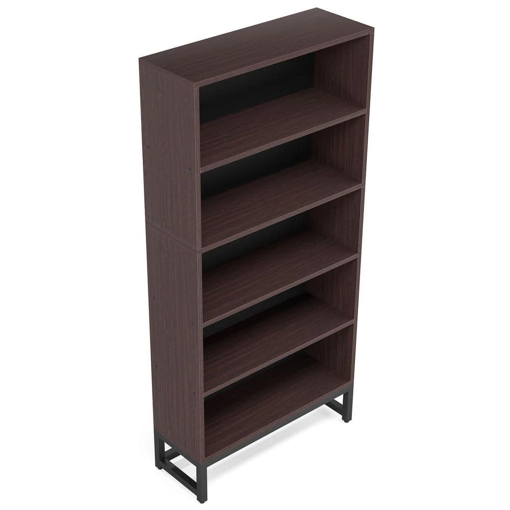 Frailey 31.5 in. Brown Free-Standing Large 6-Tier Open Display Shelves Bookshelf Storage Rack, Library Etagere Bookcase by TRIBESIGNS WAY TO ORIGIN 8 Frailey 31.5 in. Brown Free-Standing Large 6-Tier Open Display Shelves Bookshelf Storage Rack, Library Etagere Bookcase by TRIBESIGNS WAY TO ORIGIN - Image 6