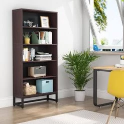 Frailey 31.5 in. Brown Free-Standing Large 6-Tier Open Display Shelves Bookshelf Storage Rack, Library Etagere Bookcase by TRIBESIGNS WAY TO ORIGIN 22 Frailey 31.5 in. Brown Free-Standing Large 6-Tier Open Display Shelves Bookshelf Storage Rack, Library Etagere Bookcase by TRIBESIGNS WAY TO ORIGIN -Deals Glitzhome Store brown tribesigns way to origin bookcases bookshelves hd xk00048 wzz c3 1000