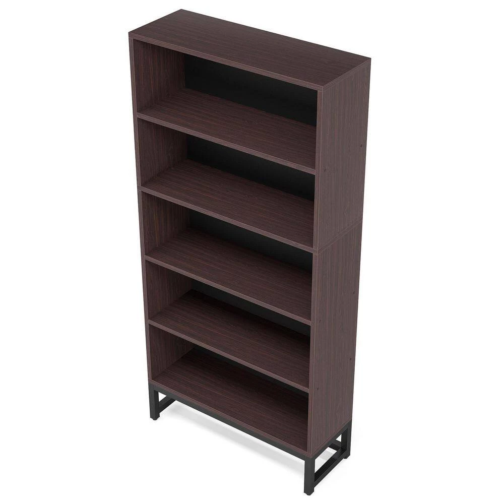 Frailey 31.5 in. Brown Free-Standing Large 6-Tier Open Display Shelves Bookshelf Storage Rack, Library Etagere Bookcase by TRIBESIGNS WAY TO ORIGIN 15 Frailey 31.5 in. Brown Free-Standing Large 6-Tier Open Display Shelves Bookshelf Storage Rack, Library Etagere Bookcase by TRIBESIGNS WAY TO ORIGIN - Image 13