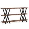 Benjamin 71 in. Console Table Wood Vintage Brown Sofa Table Modern Industrial Narrow Long Skinny Hallway Table by TRIBESIGNS WAY TO ORIGIN