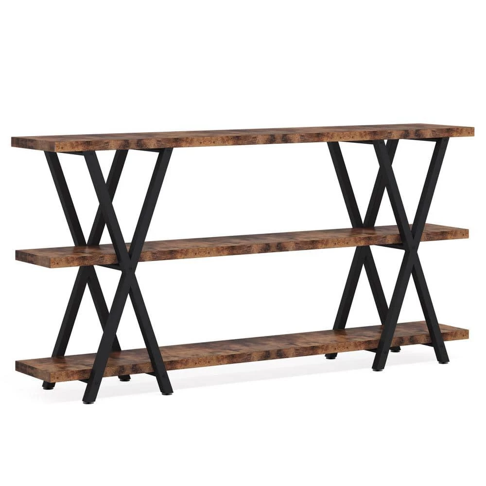Benjamin 71 in. Console Table Wood Vintage Brown Sofa Table Modern Industrial Narrow Long Skinny Hallway Table by TRIBESIGNS WAY TO ORIGIN 3 Benjamin 71 in. Console Table Wood Vintage Brown Sofa Table Modern Industrial Narrow Long Skinny Hallway Table by TRIBESIGNS WAY TO ORIGIN