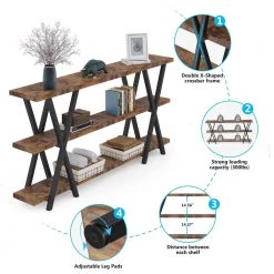 Benjamin 71 in. Console Table Wood Vintage Brown Sofa Table Modern Industrial Narrow Long Skinny Hallway Table by TRIBESIGNS WAY TO ORIGIN 19 Benjamin 71 in. Console Table Wood Vintage Brown Sofa Table Modern Industrial Narrow Long Skinny Hallway Table by TRIBESIGNS WAY TO ORIGIN -Deals Glitzhome Store brown tribesigns way to origin console tables hd cj119 wzz fa 1000